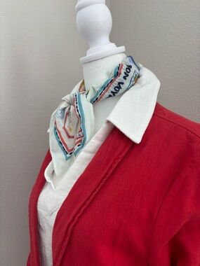 Sanctuary Linen-Blend Blazer in Poppy